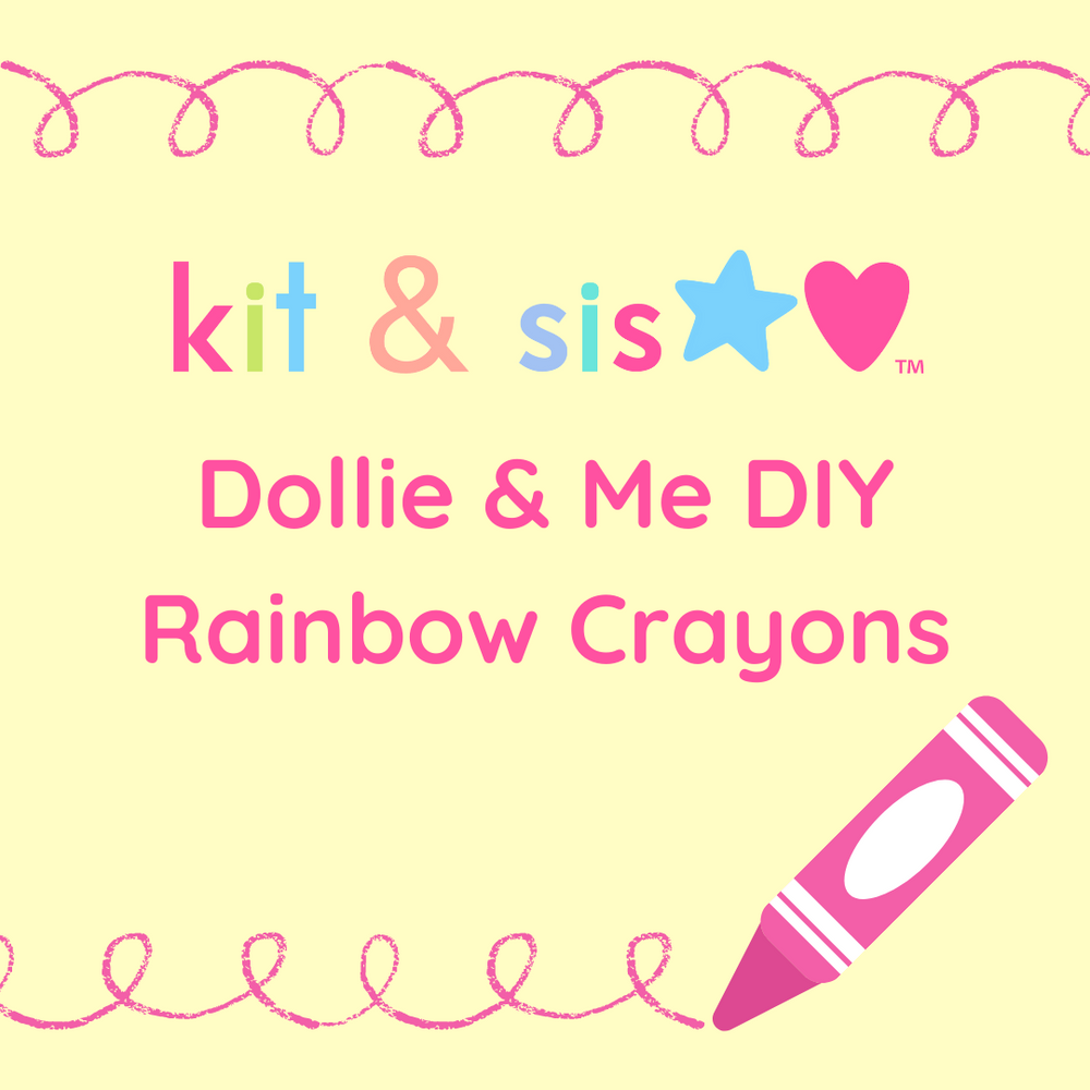 Dollie & Me DIY Rainbow Crayons Craft for Coloring with American Girl Dolls