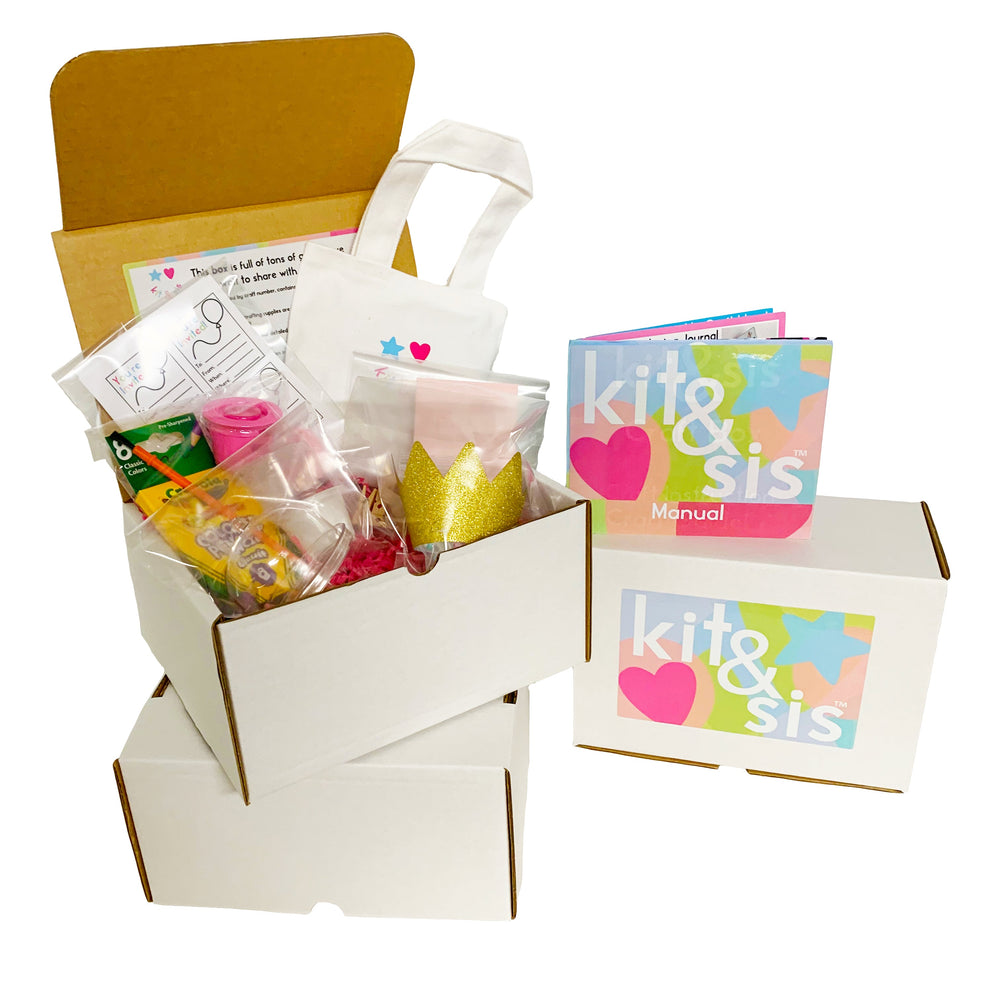 quarterly subscription craft box filled with all the provided dollie & me crafting materials to create for american girl dolls